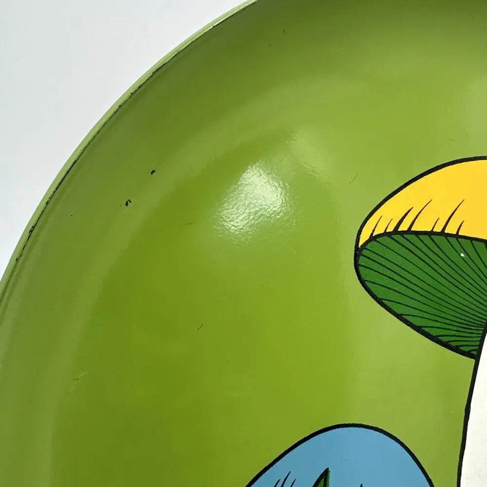 Vintage MCM Green Melamine Mushroom Serving Platter Diameter By Michel